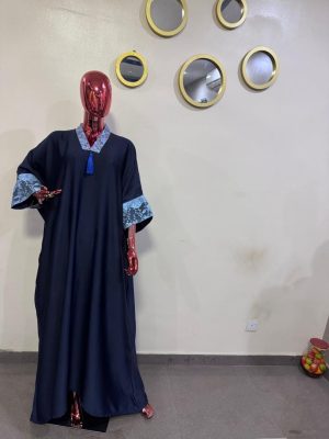 Duchess boubou mixed with lace and tassel in front Free size (Size 12-18)
- FMU 2237