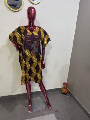 100% cotton Ankara short dress with asooke pocket in front Free size (Size 12-16)
- FMU2057