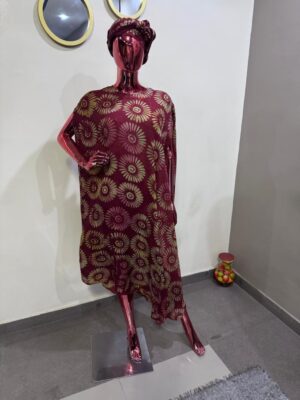 Short adire dress with flowery button at the back Free size (Size 12-18)
- FMU0452